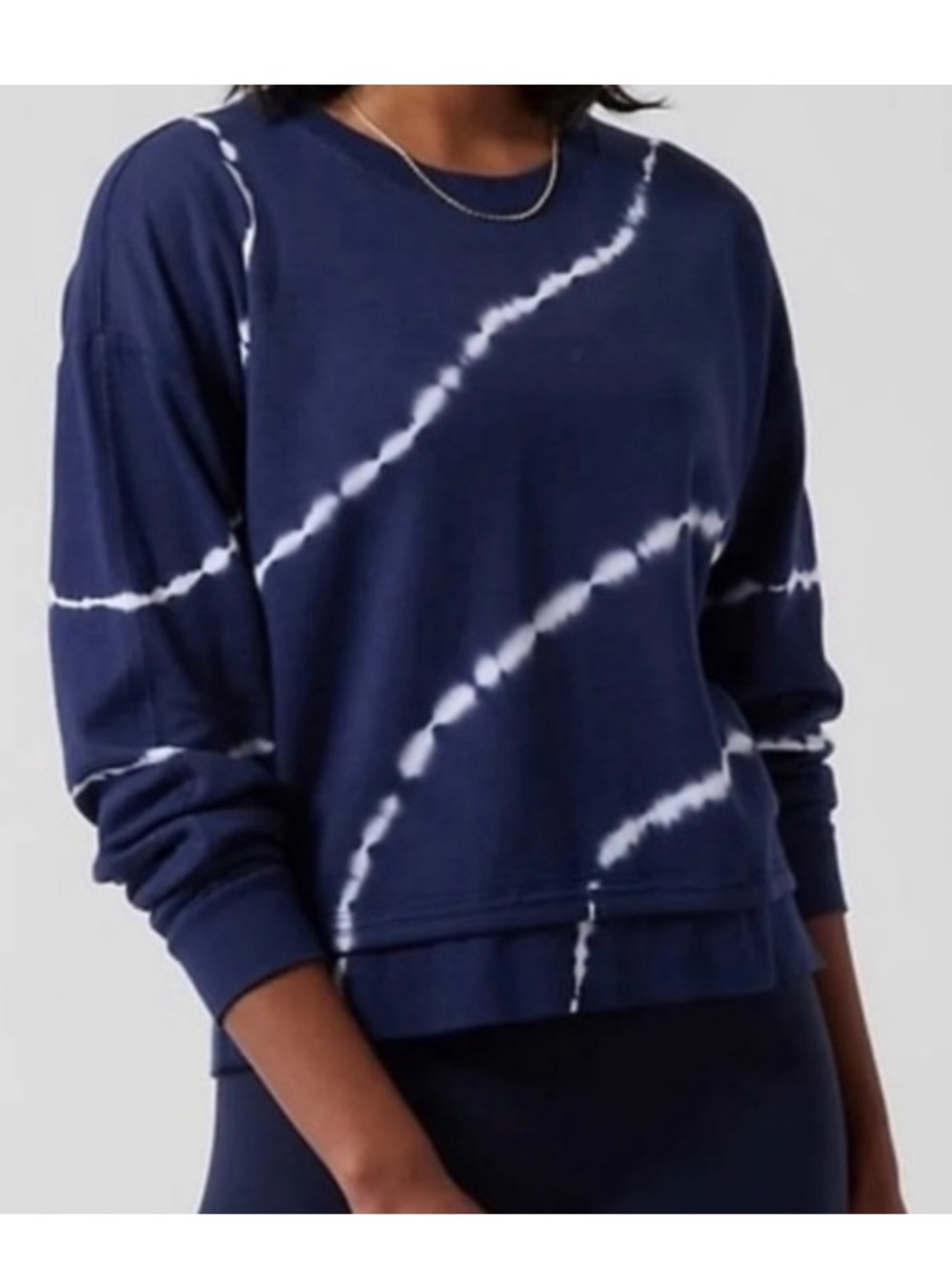 Athleta relaxed fit size large Tye dye crewneck cotton sweatshirt